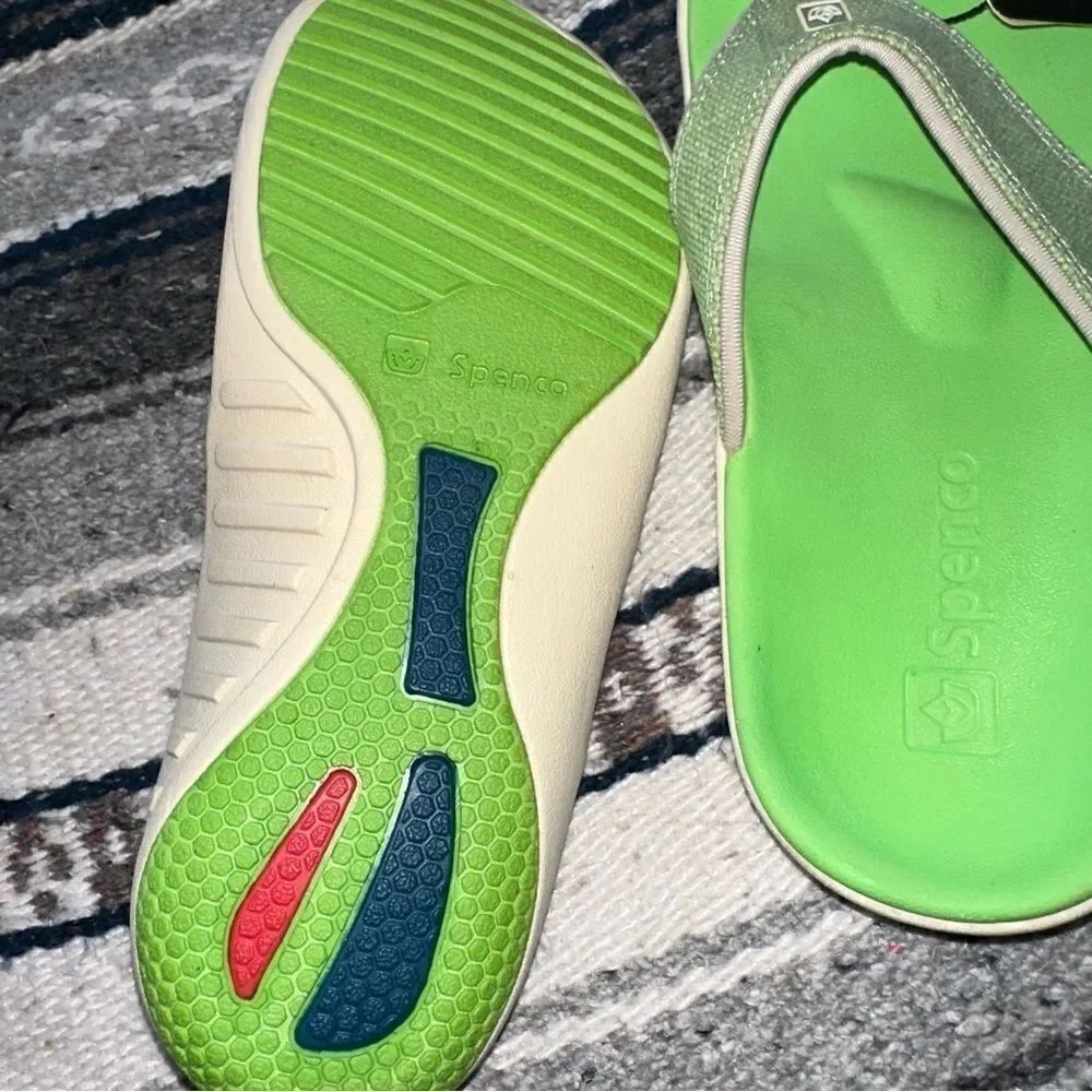 Spenco Women's Canvas Yumi Sandals lizard sz 6 - Picture 5 of 8